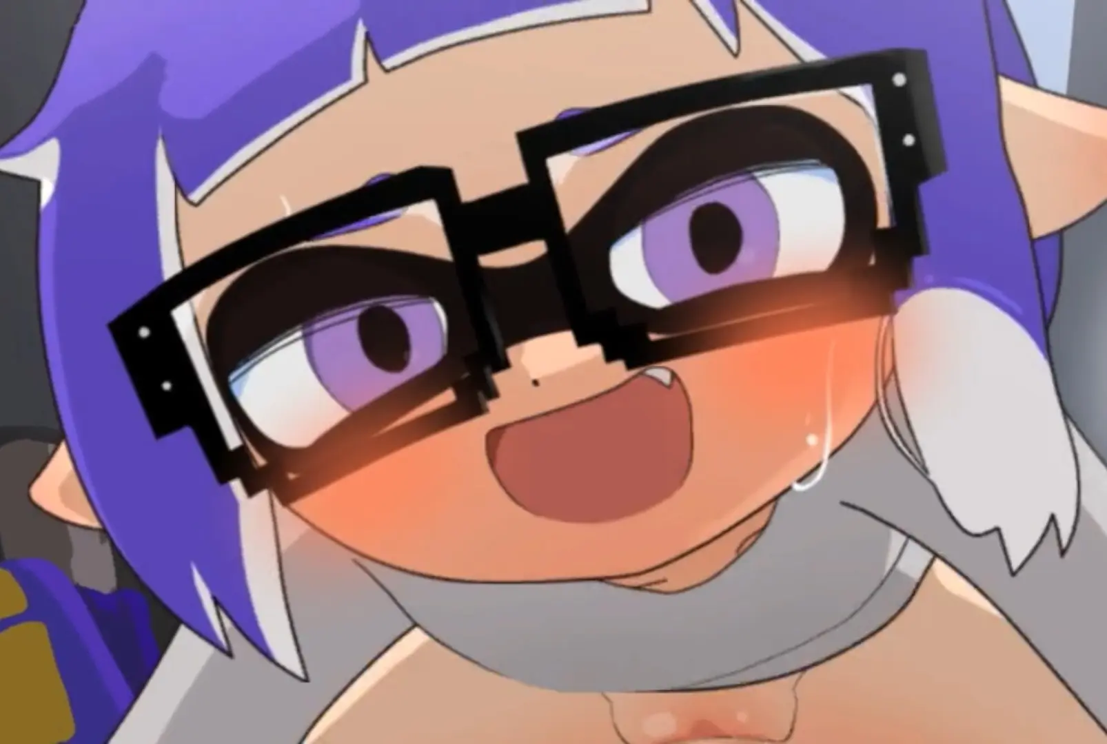 【Splatoon】メガネっ娘のインクリングと騎乗位エッチするエロ動画【ループ】