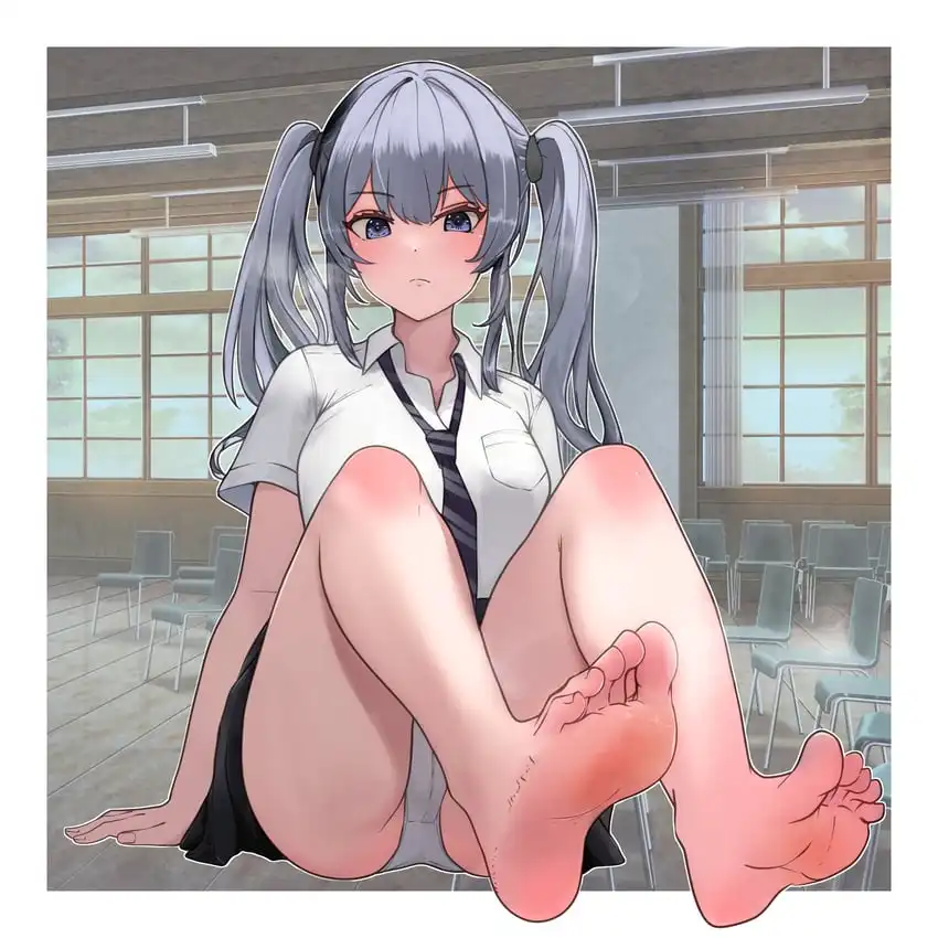 【二次】ローアングルでおパンツ見えちゃってるエロ画像まとめ