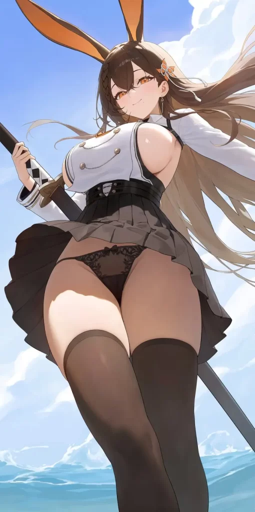 【二次】ローアングルでおパンツ見えちゃってるエロ画像まとめ