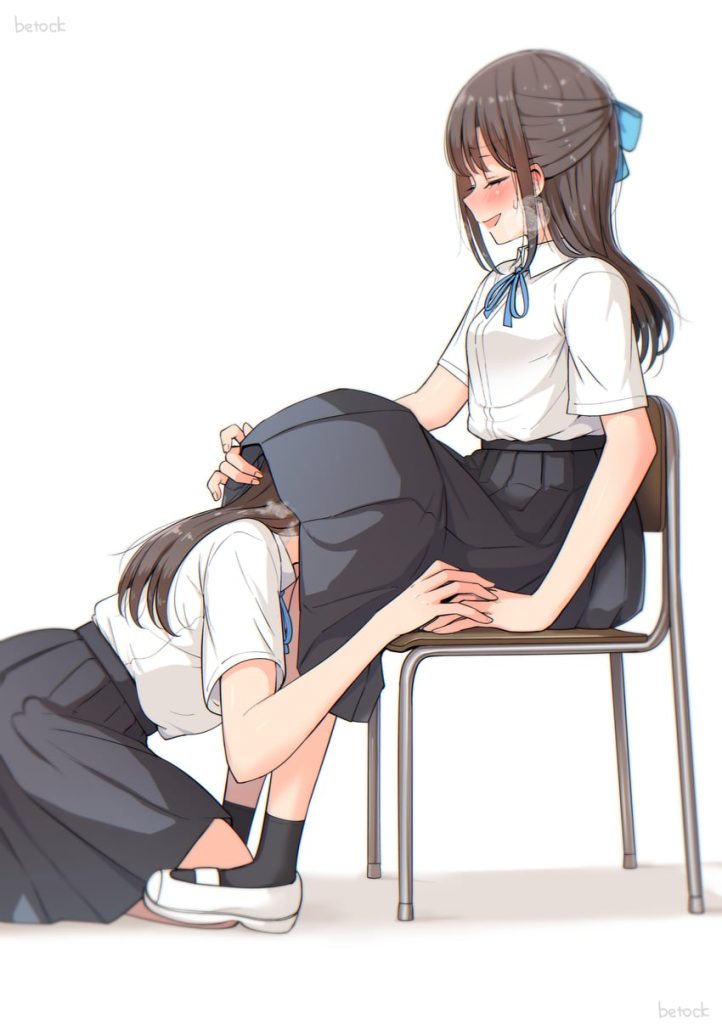 女の子のスカートの中に頭をつっこんでるエロ画像まとめのアイキャッチ画像