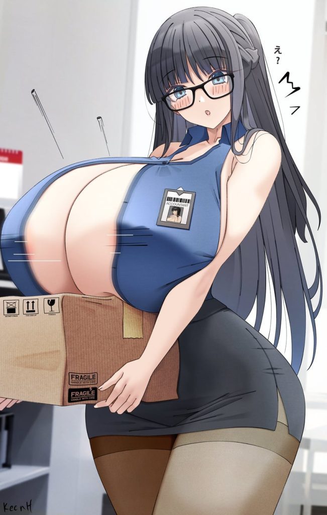 【二次】おっぱいがデカすぎて胸ボタンを飛ばしてる画像まとめ