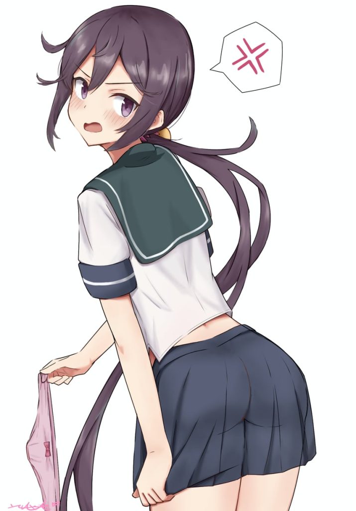 【二次】女の子が脱ぎたてパンツを広げて見せてくれるエロ画像まとめ