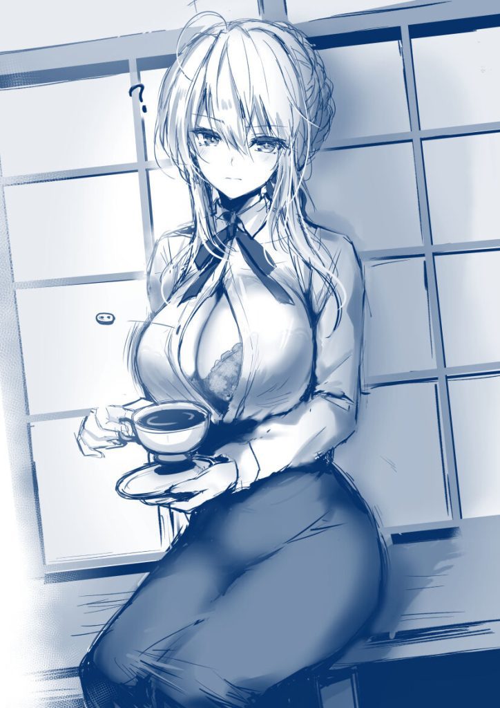 【二次】おっぱいがデカすぎて胸ボタンを飛ばしてる画像まとめ