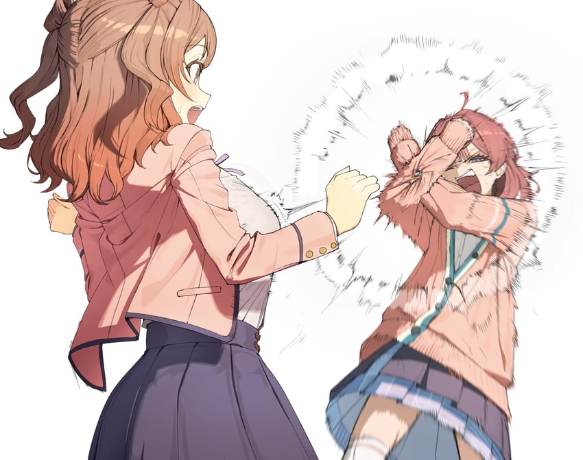 【二次】おっぱいがデカすぎて胸ボタンを飛ばしてる画像まとめ