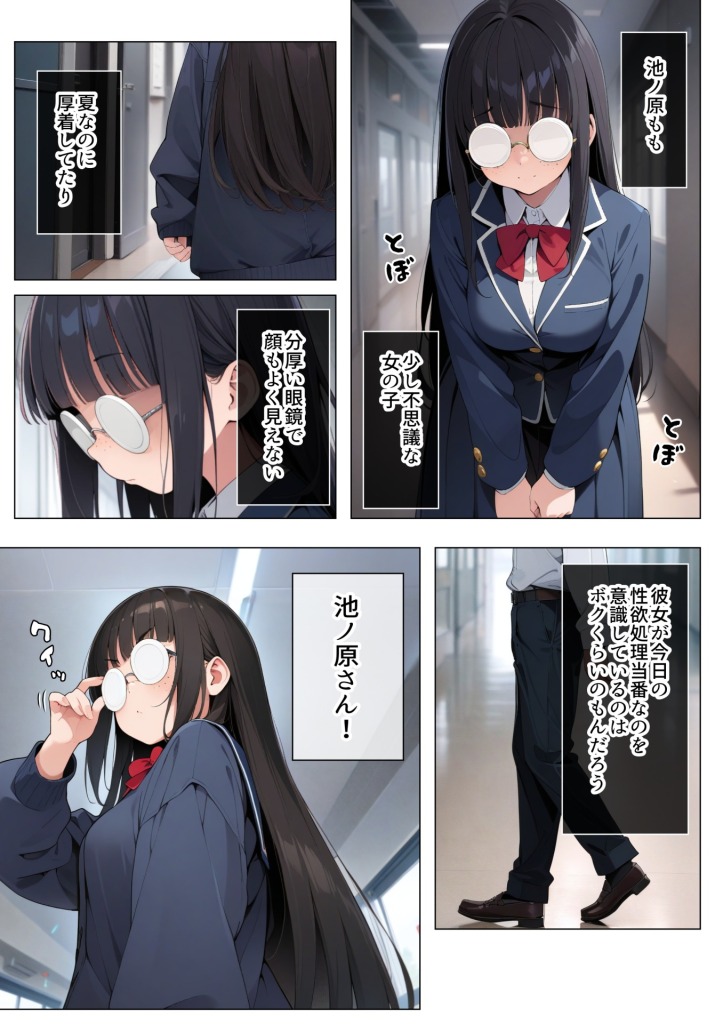 【エロ漫画】地味オタク巨乳で性欲処理 4ページ目
