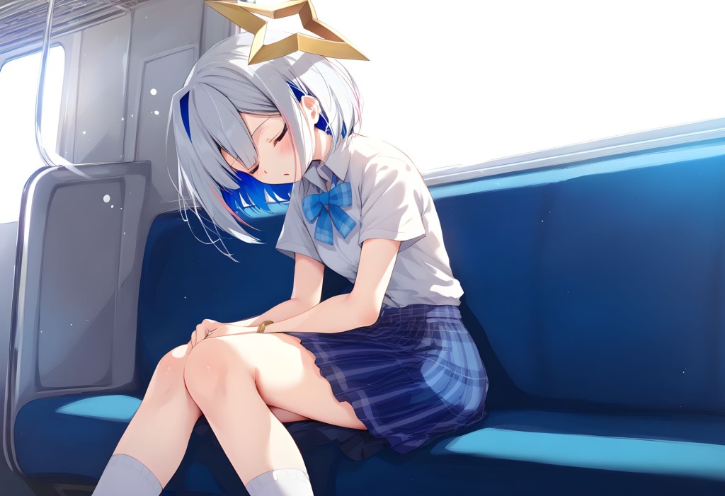 【画像】天音かなたが電車で痴漢されちゃうエロ画像集