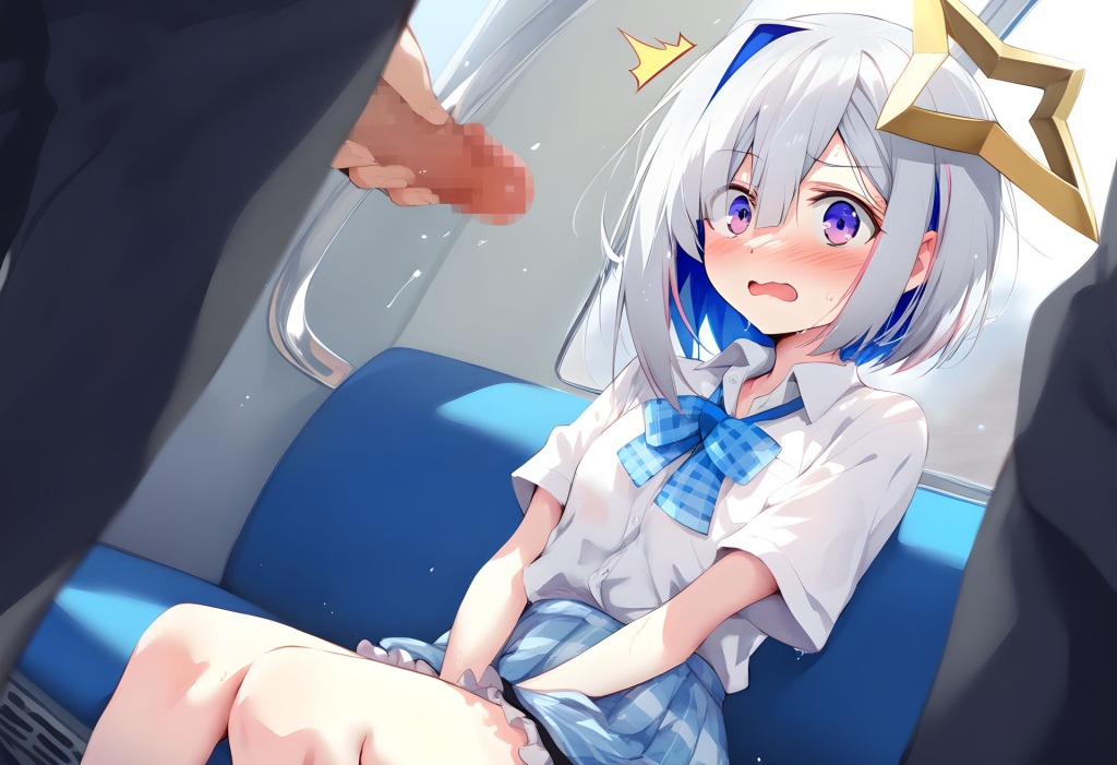 【画像】天音かなたが電車で痴漢されちゃうエロ画像集