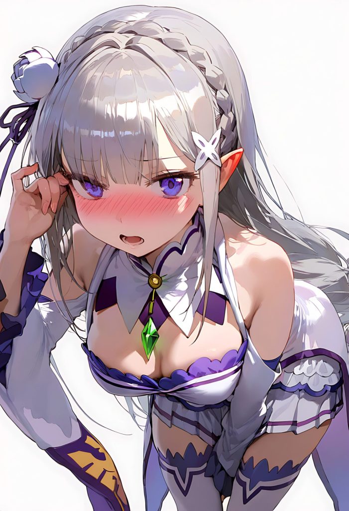 【画像】エミリアたんのスカートの中が気になってしょうがない!!