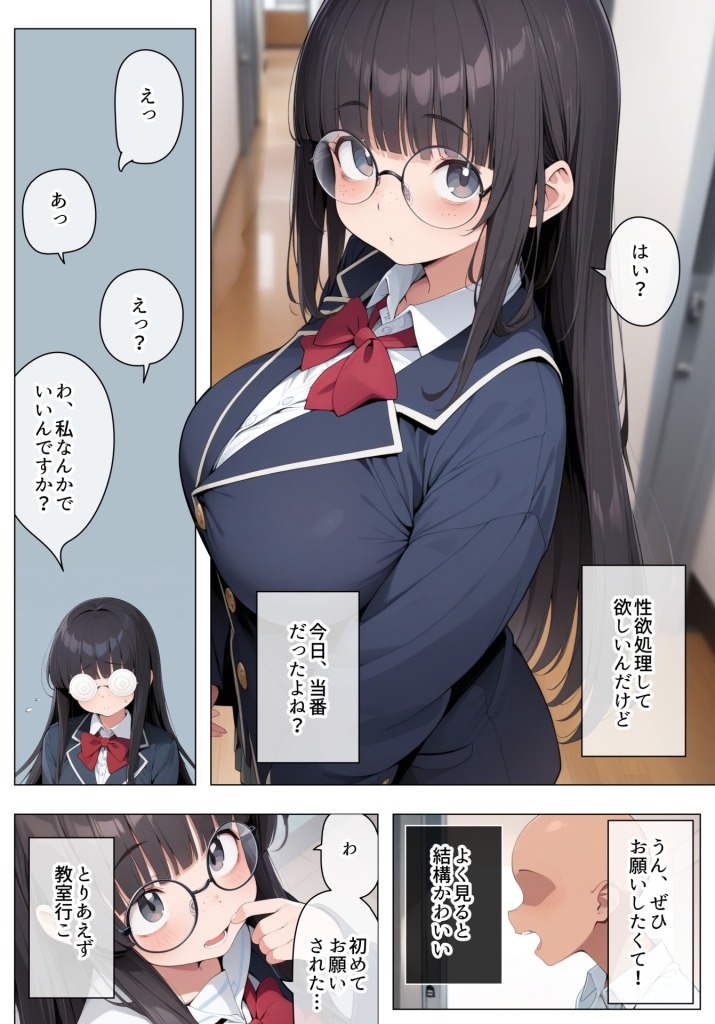 【エロ漫画】地味オタク巨乳で性欲処理 5ページ目