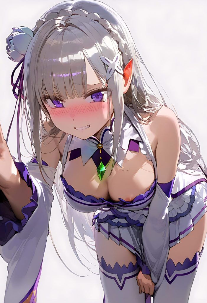 【画像】エミリアたんのスカートの中が気になってしょうがない!!