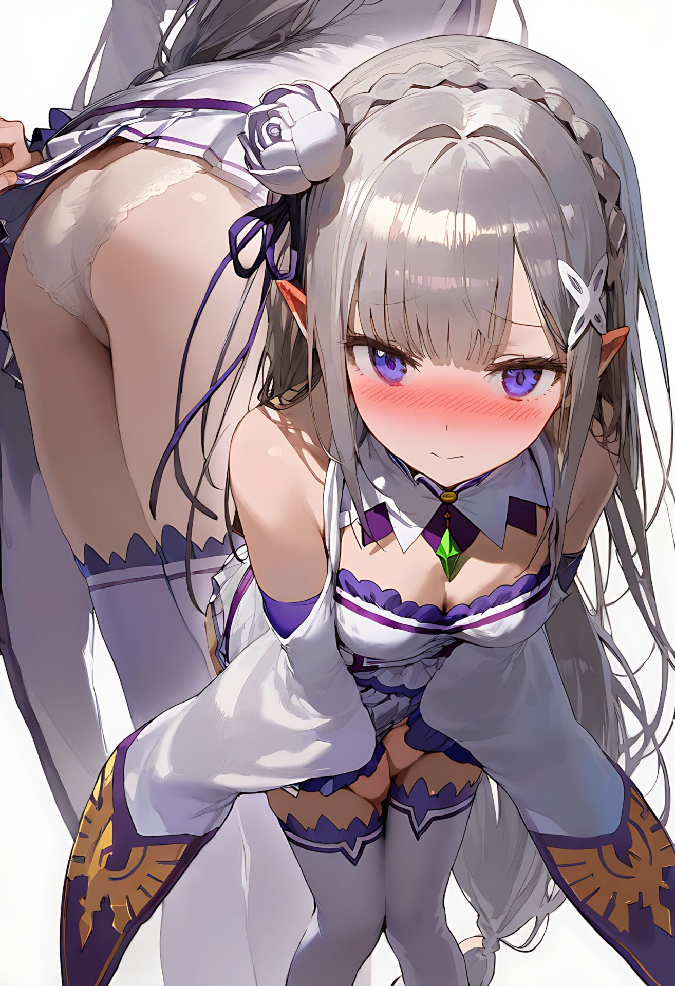 【画像】エミリアたんのスカートの中が気になってしょうがない!!