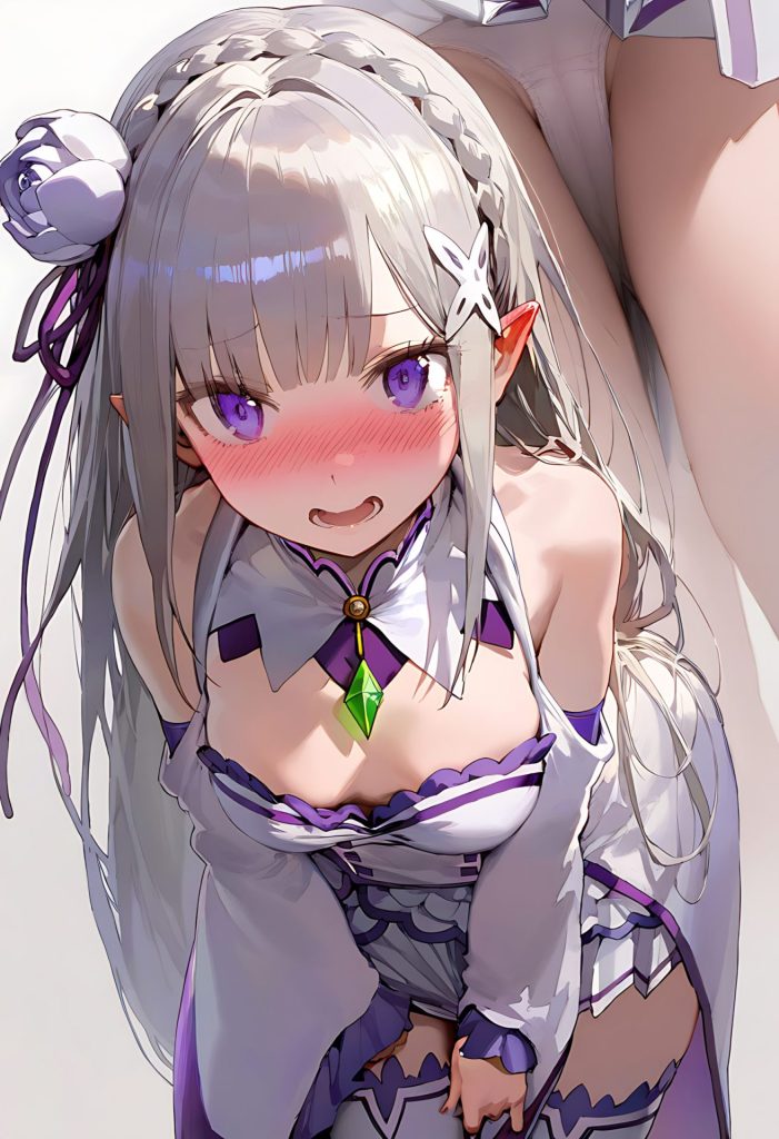 【画像】エミリアたんのスカートの中が気になってしょうがない!!