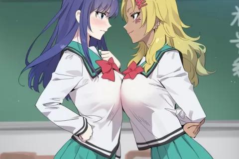 【画像】照橋心美と相卜命が俺のち○ぽを巡って争うエロ画像集