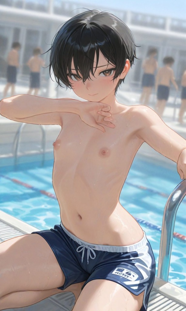 【二次エロ】ボーイッシュ女子の露出＆男水着チャレンジ