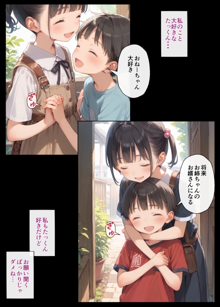 【エロ漫画】性の知識がないお姉ちゃん、弟と友達に開発されて【62枚】
