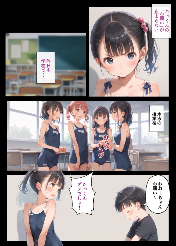 【エロ漫画】性の知識がないお姉ちゃん、弟と友達に開発されて【62枚】