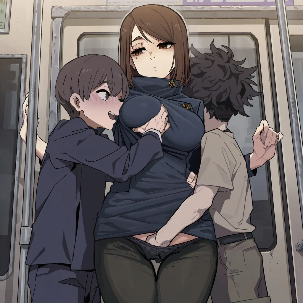【呪術/エロ画像】家入硝子が電車でえっちなことされてるエロ画像集