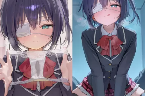 【画像】小鳥遊六花に脱ぎたておぱんつ見せてもらう♥