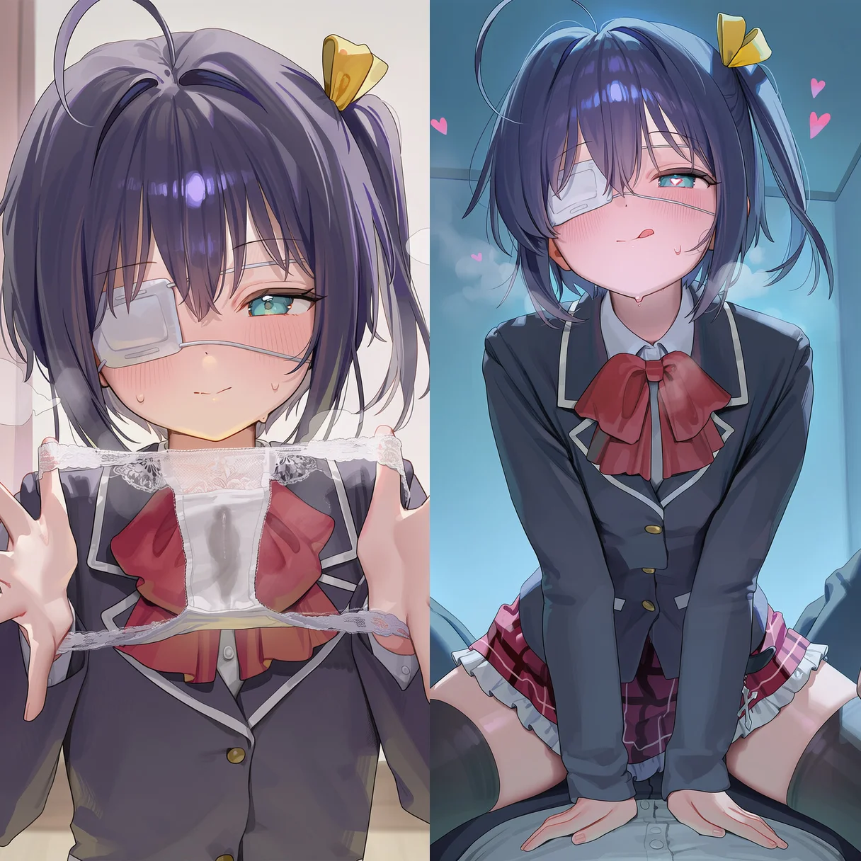 【画像】小鳥遊六花に脱ぎたておぱんつ見せてもらう♥