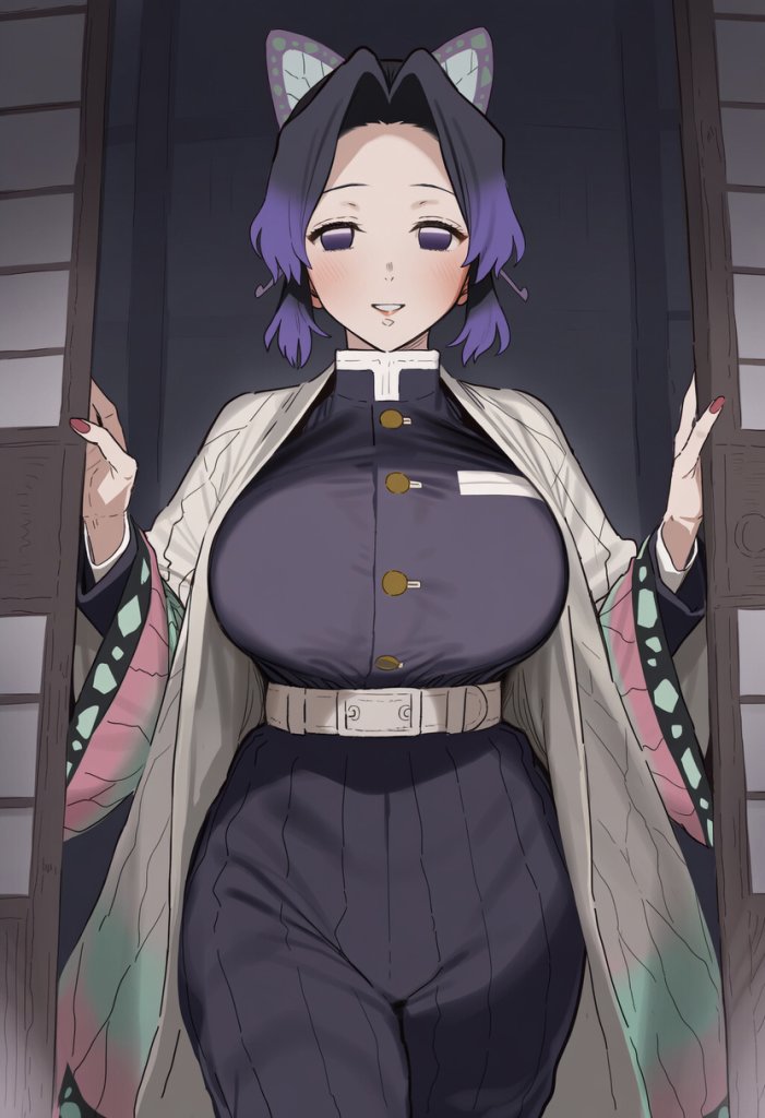 【画像】胡蝶しのぶのむちむちボディに抱きつきたいエロ画像