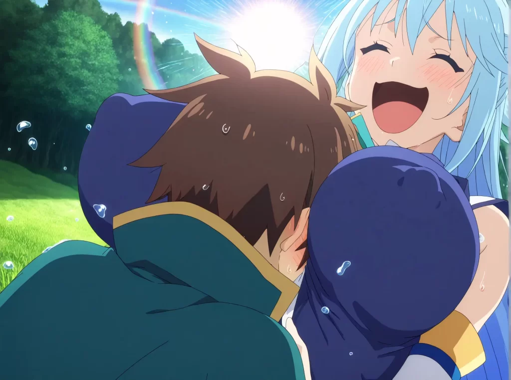 【このすば】アクアさんのむちむちなカラダにくっつきまくるエロ画像