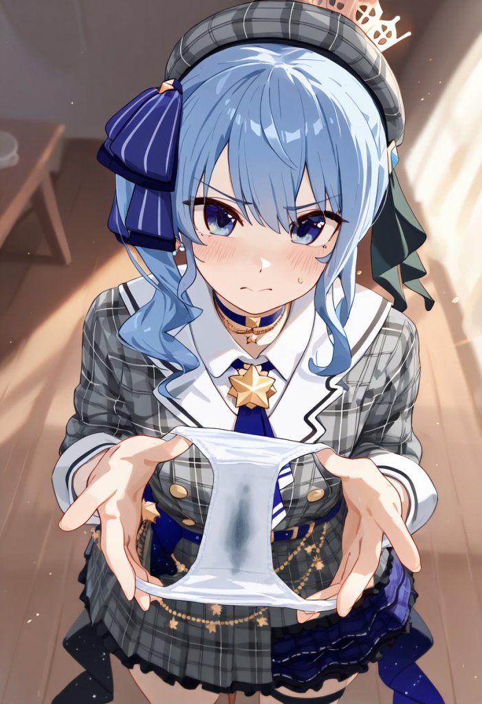 【画像】ホロメンに脱ぎたてパンティみせてもらうエロ画像