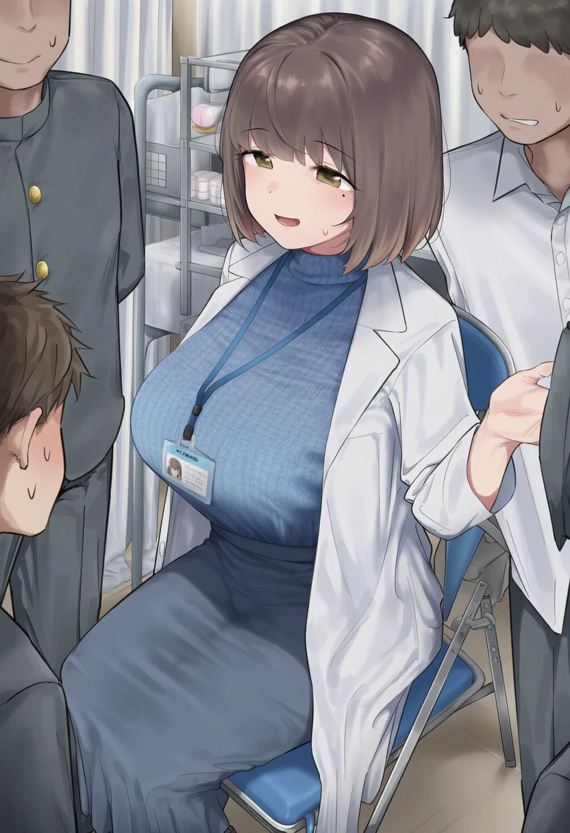 【二次エロ】保健室の先生とエロいことしまくるエロ画像