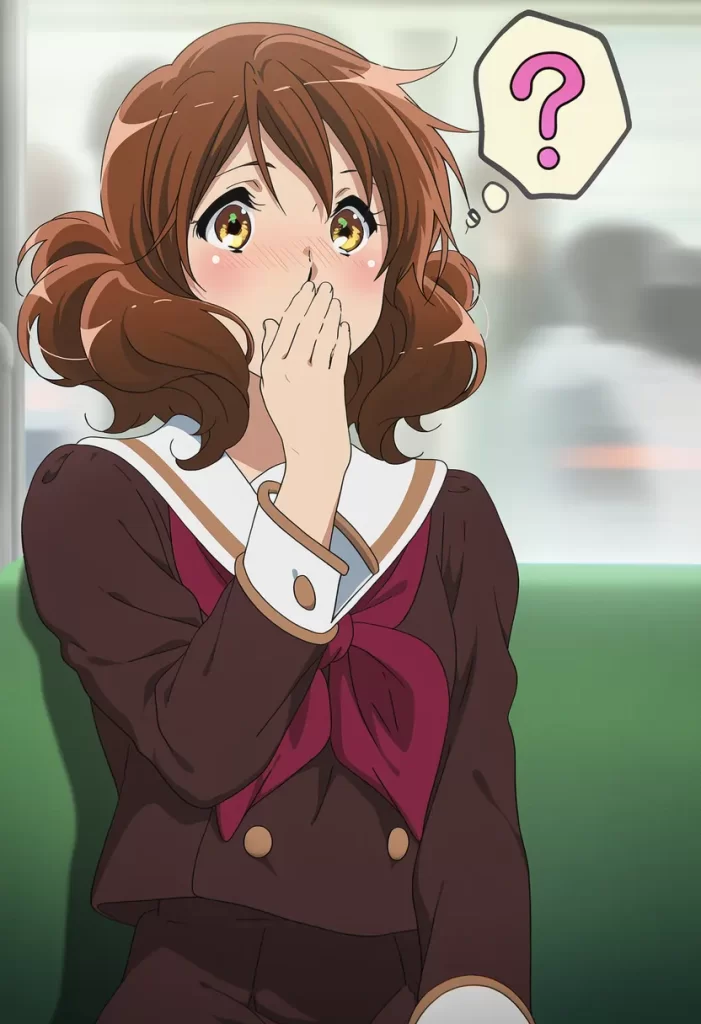 【二次エロ】電車で寝てる黄前久美子のお口をお借りするエロ画像