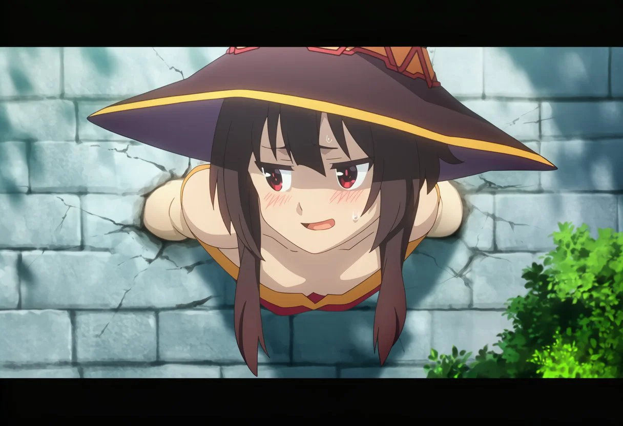 【このすば】壁尻で犯されちゃってるエロ画像