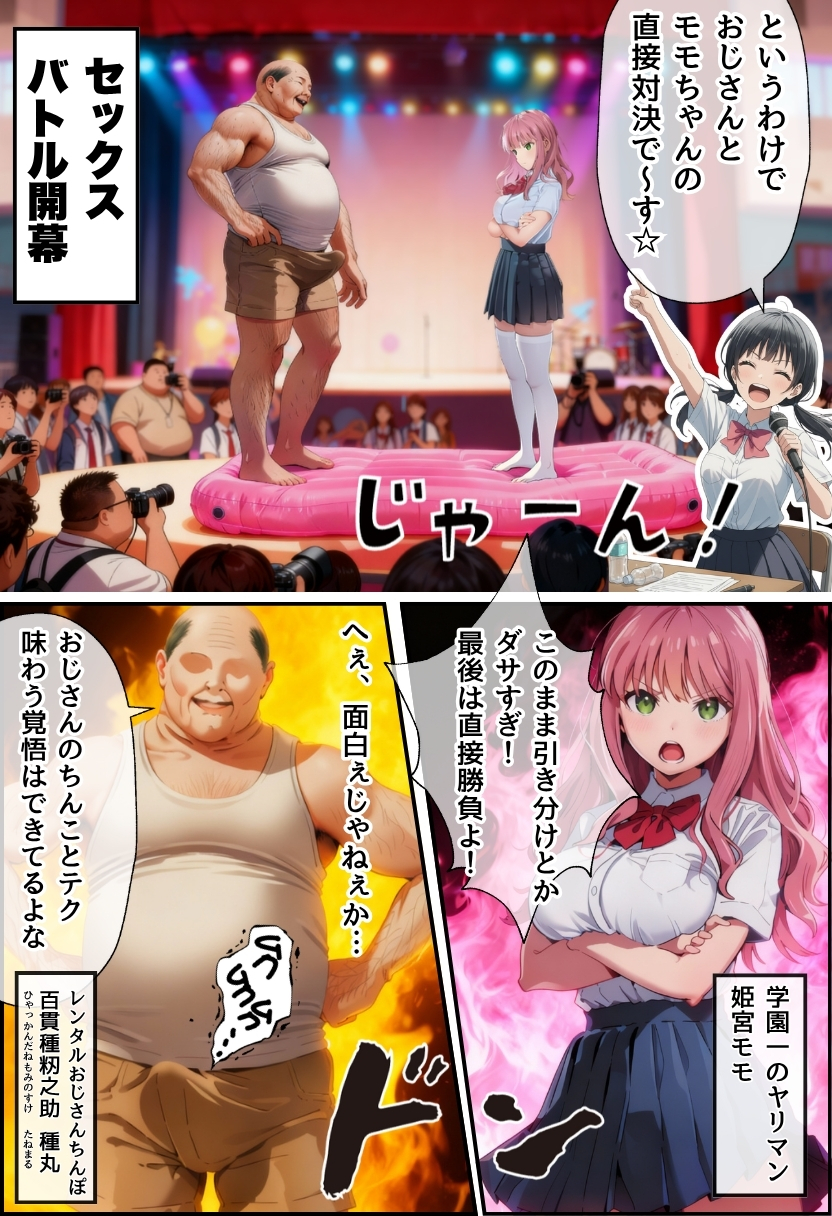 【エロ漫画】文化祭J◯ヘルス VS レンタルおじさんちんぽ 58ページ目