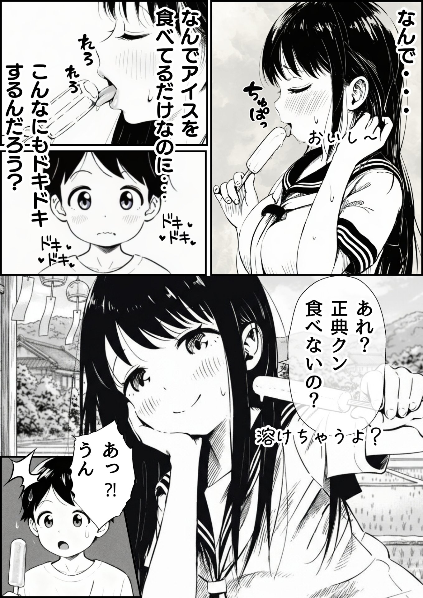 【エロ漫画】あの日見た種付けプレスを僕はまだ忘れられない 4ページ目