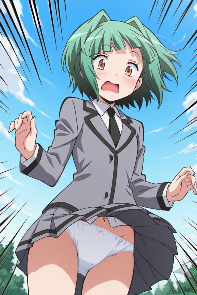 【二次エロ】暗殺教室キャラが強風でパンチラしてるエロ画像