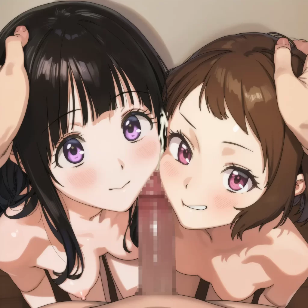 【二次エロ】女の子のほっぺにおち◯ぽ擦り付けるエロ画像