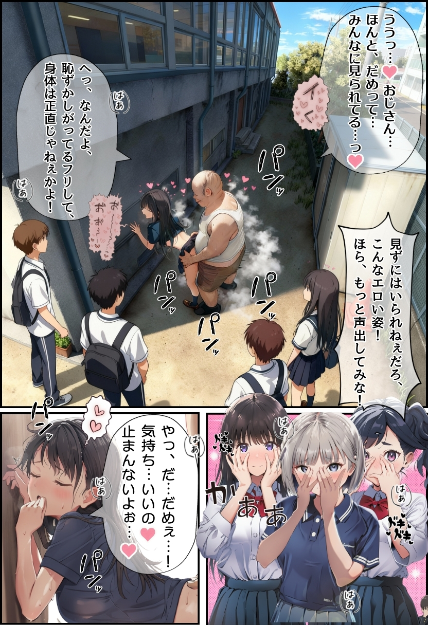 【エロ漫画】文化祭J◯ヘルス VS レンタルおじさんちんぽ 22ページ目