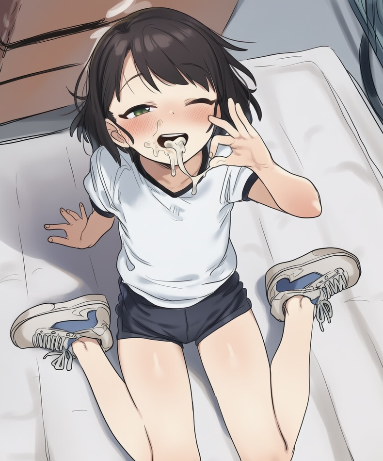 【二次エロ】体育館でフェラ抜きしてるエロ画像集 17枚目