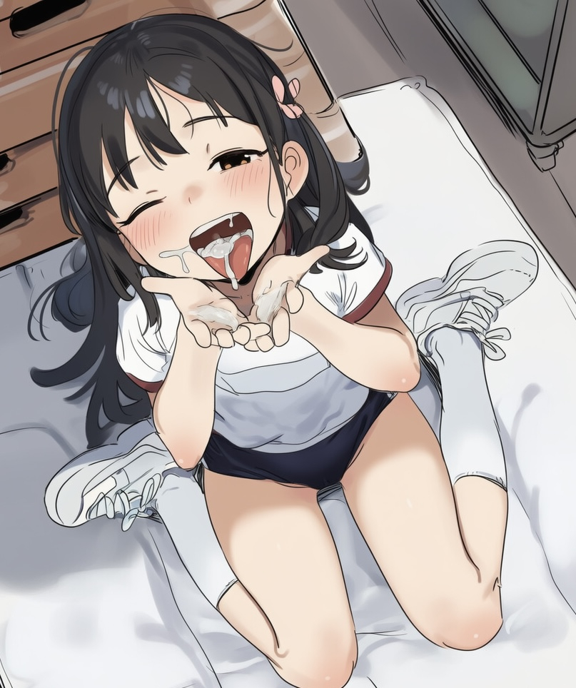 【二次エロ】体育館でフェラ抜きしてるエロ画像集 19枚目