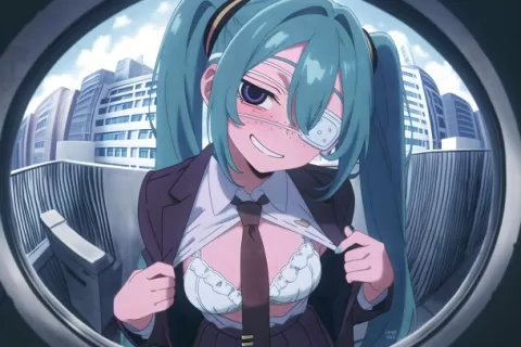 【画像】モニタリングミクとエッチするエロ画像