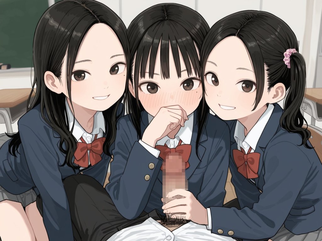 【二次エロ】ちんちんに興味津々な女の子たちのアイキャッチ画像