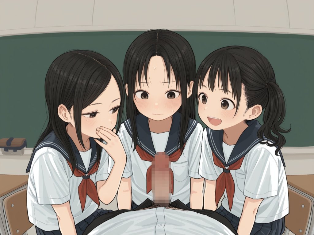 【二次エロ】ちんちんに興味津々な女の子たち 8枚目