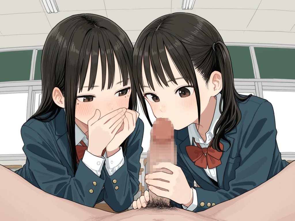 【二次エロ】ちんちんに興味津々な女の子たち 3枚目