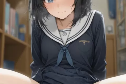 【二次エロ】ほぼ入ってる騎乗位素股エロ画像