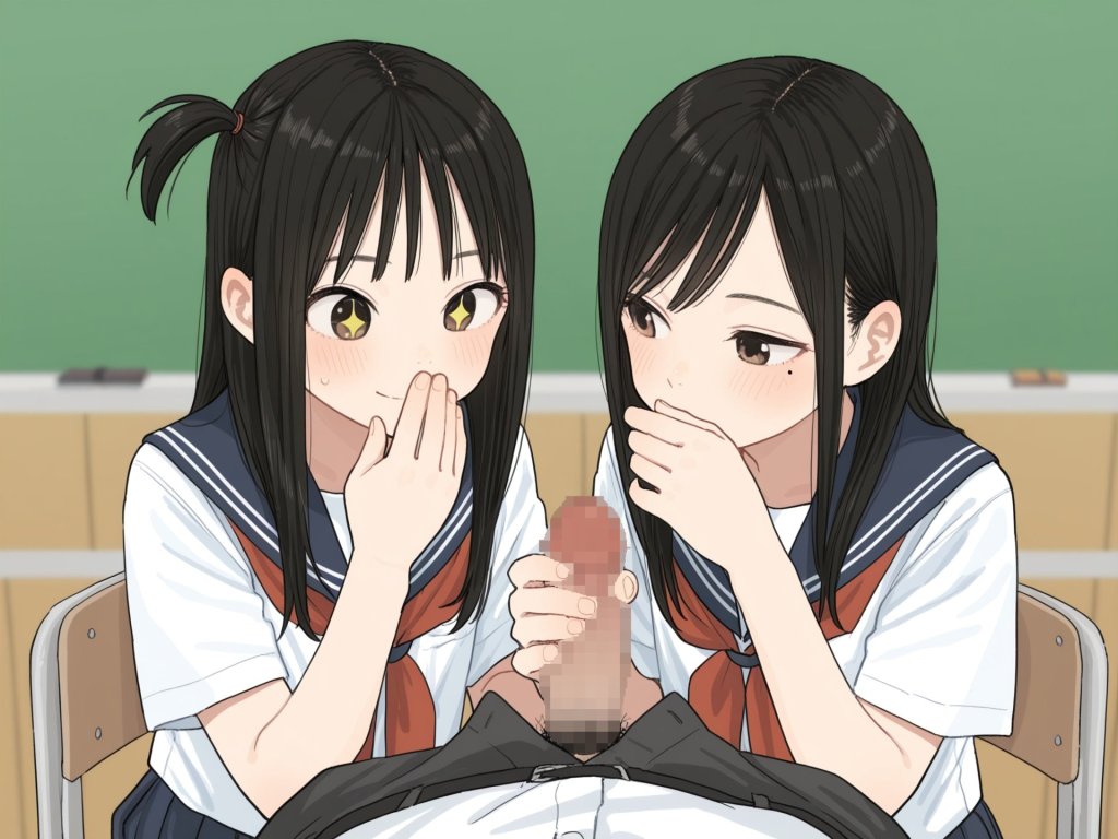 【二次エロ】ちんちんに興味津々な女の子たち 4枚目