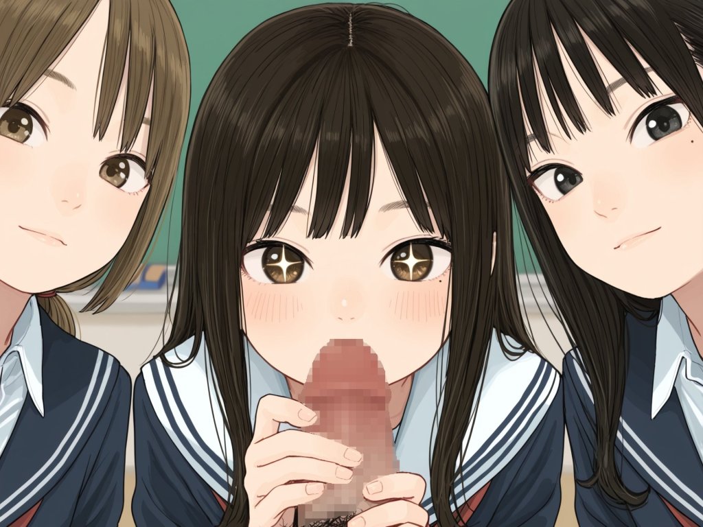 【二次エロ】ちんちんに興味津々な女の子たち 5枚目