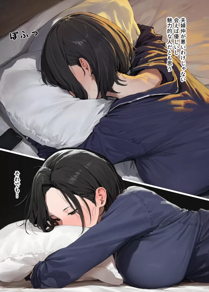 【エロ漫画】欲求不満で寂しがり屋な人妻（36）から食事に誘われただけのはずがいつのまにか甘々な不倫関係になっていた