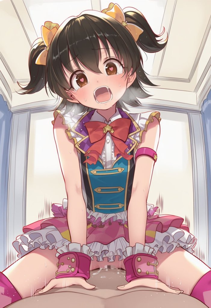 【画像】赤城みりあちゃんの騎乗位で気持ちよくさせてもらうエロ画像