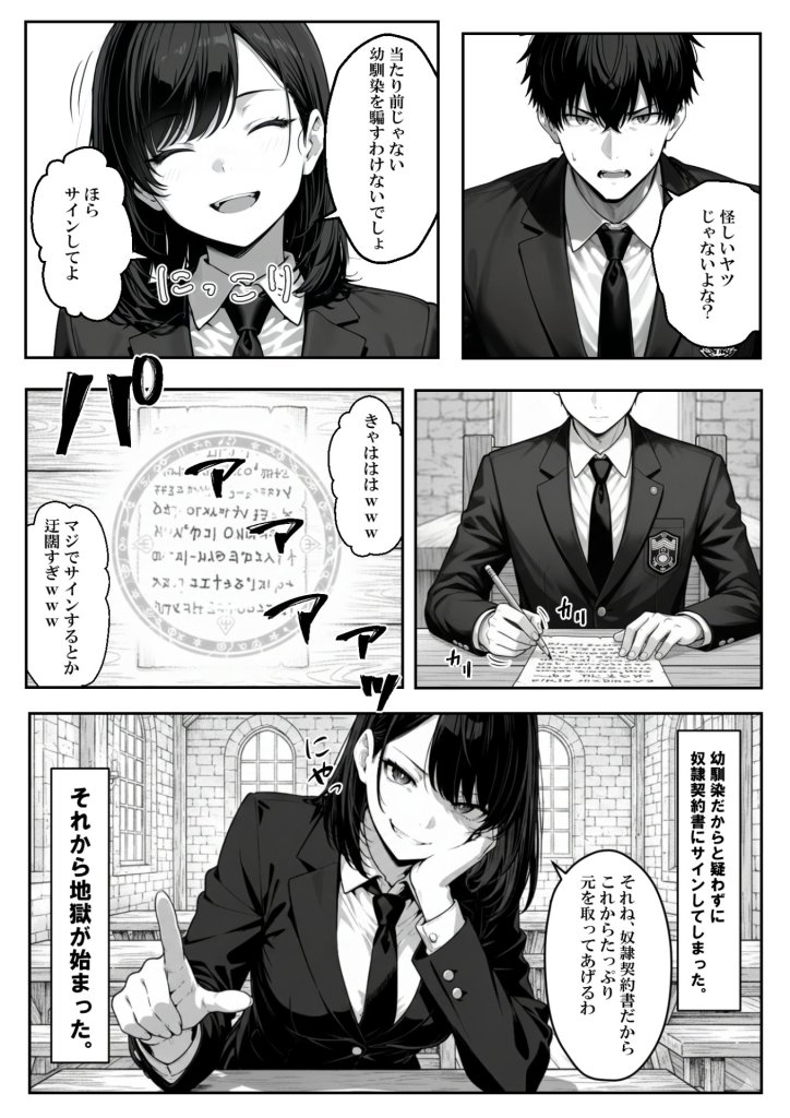 【エロ漫画】異世界で幼馴染に性奴●にされた俺と姫様が、復讐ざまぁに成功して奴●堕ちした幼馴染を見ながらイチャラブセックスしまくる話。