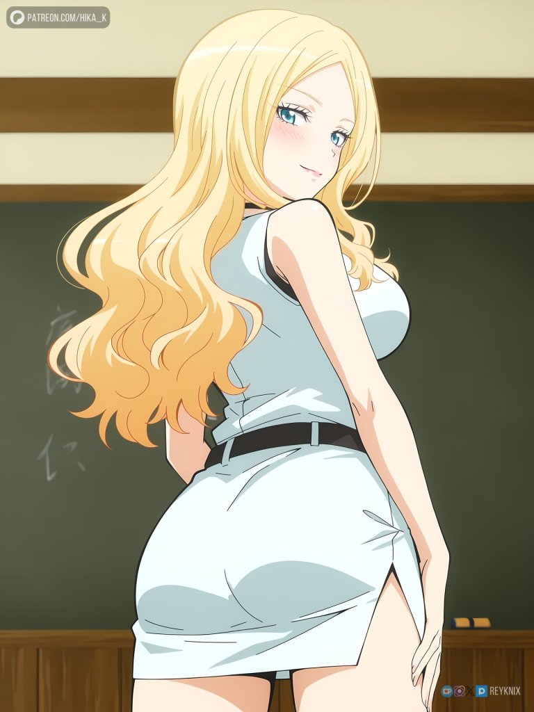 【暗殺教室】ビッチ先生のエッロいケツにチ●ポ挿入れさせてもらうエロ画像