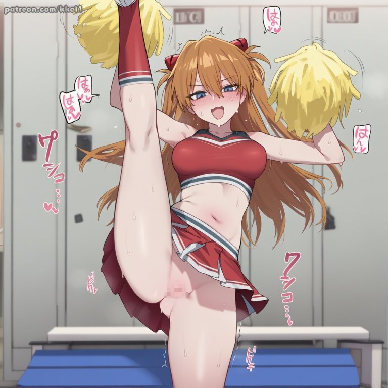 【画像】チアガールなアスカとハメハメするエロ画像♥