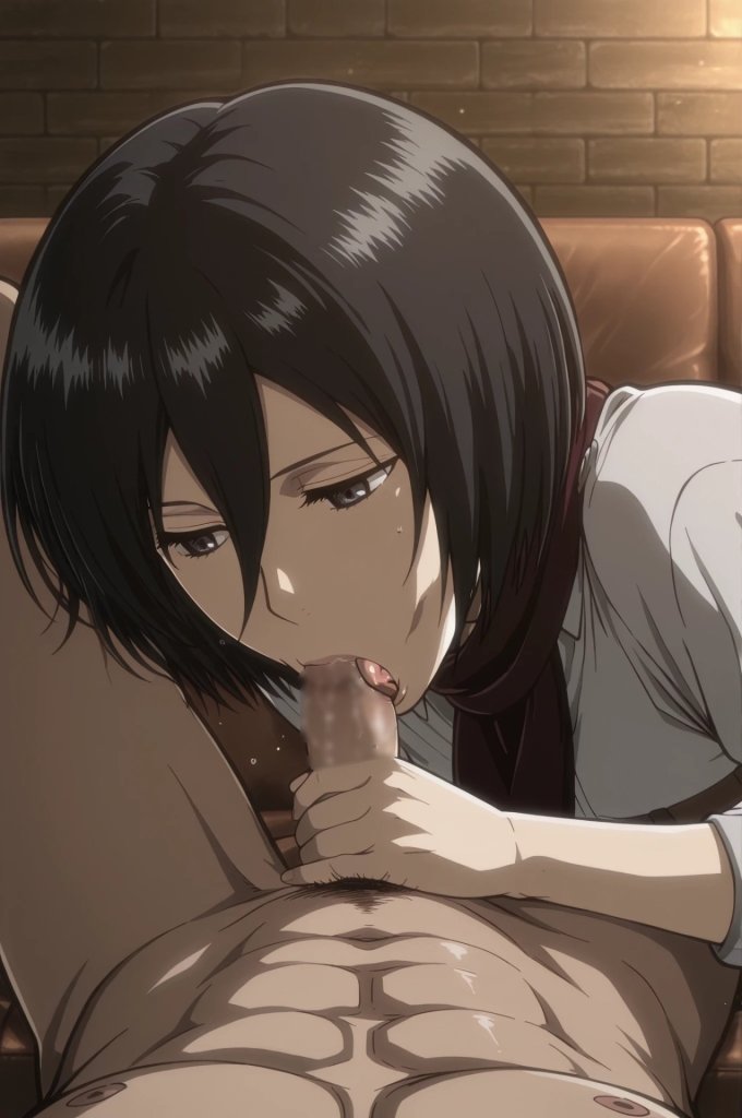 【画像】ミカサ・アッカーマンのご奉仕フェラ♥