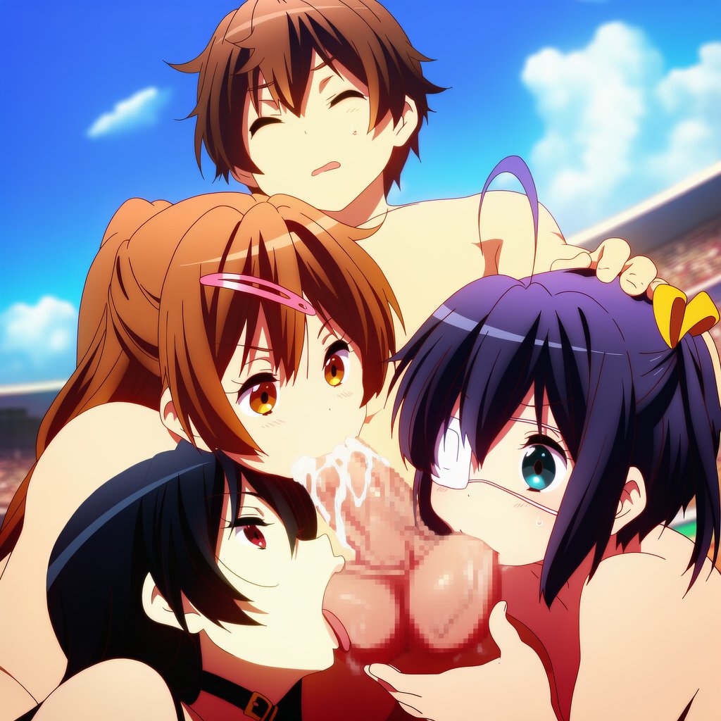【画像】中二病でも恋がしたい!キャラたちとハーレムエッチするエロ画像 12枚目